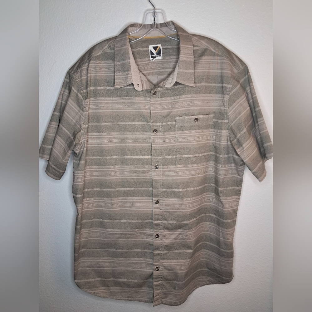 Men's Beige Striped Shirt